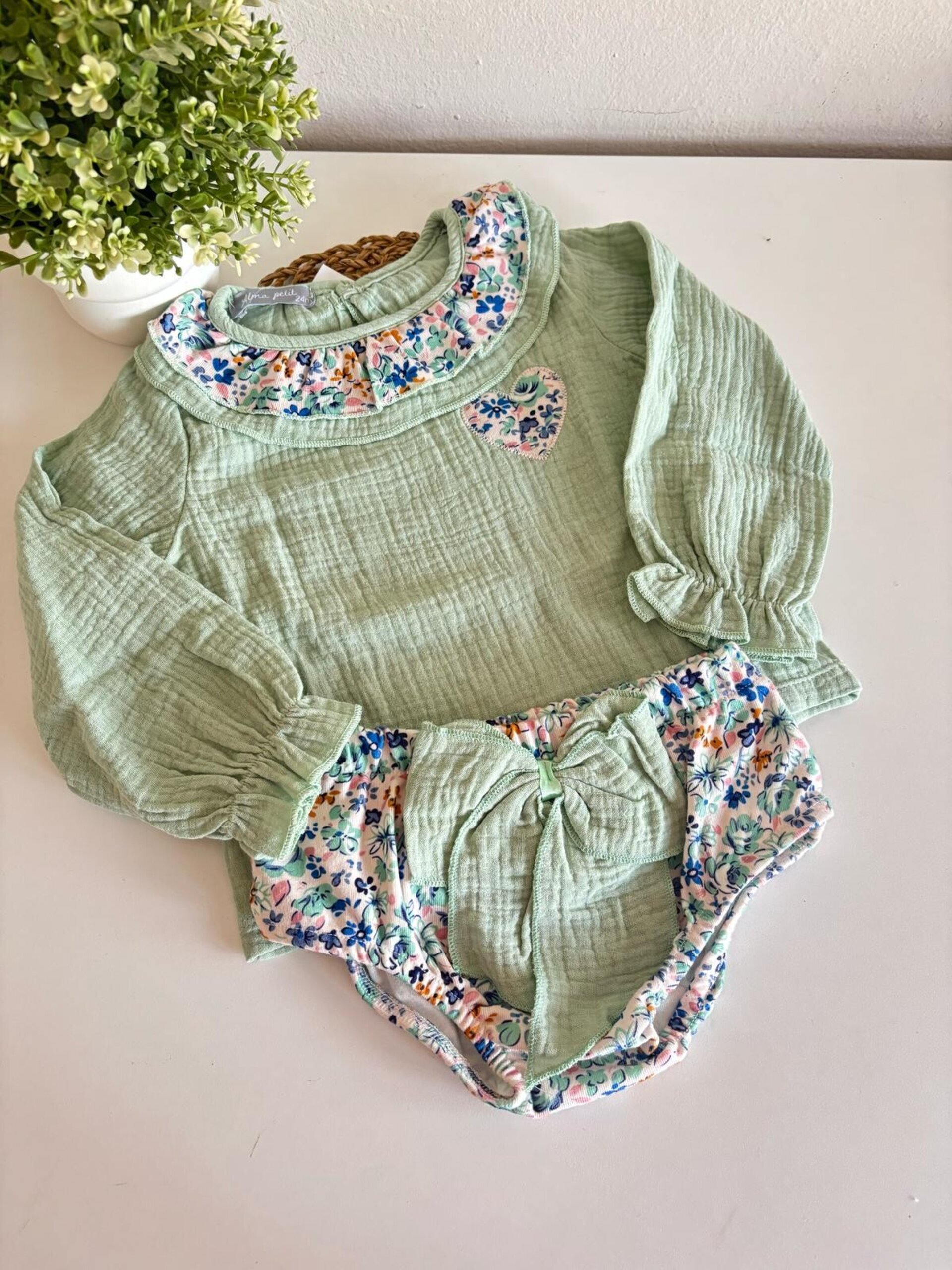 Conjunto bambula flores - 2