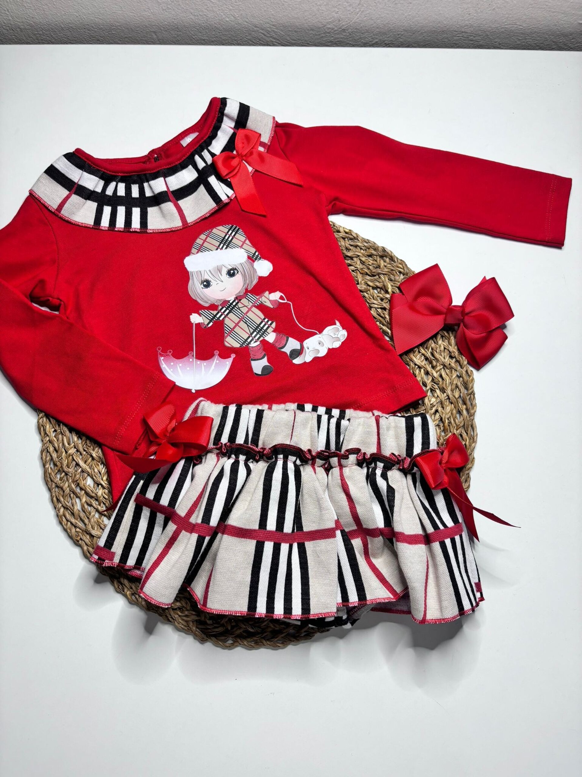 CONJUNTO NAVIDAD CUADROS BEBÉ - 4